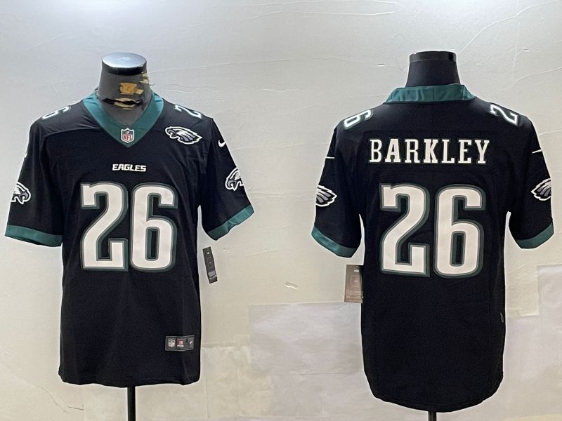 Men Philadelphia Eagles #26 Barkley Black Second generation 2024 Nike Limited NFL Jersey style 2->philadelphia eagles->NFL Jersey